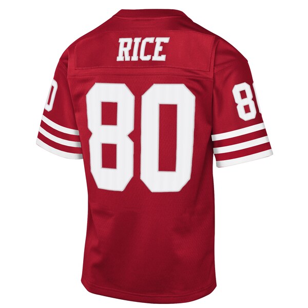 Youth Mitchell & Ness Jerry Rice Scarlet San Francisco 49ers 1990 Throwback Fashion Jersey