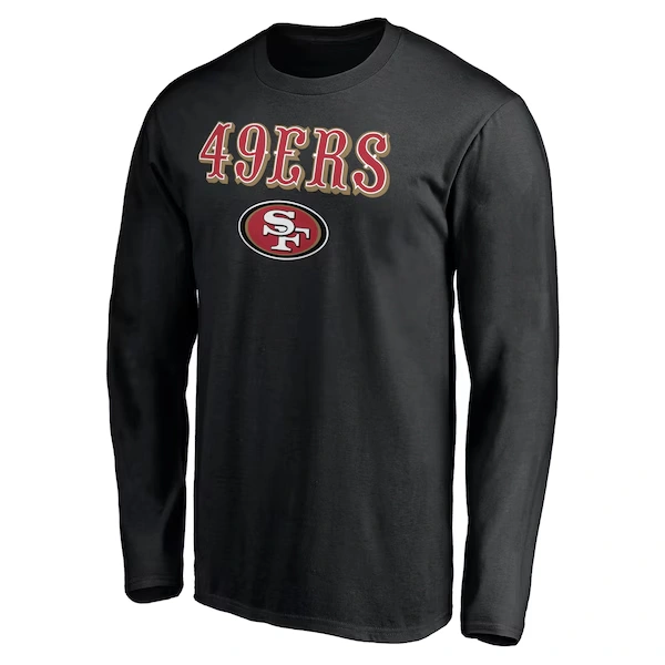 Men's Black San Francisco 49ers Team Lockup Long Sleeve T-Shirt