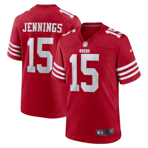 Men's Nike Jauan Jennings  Scarlet San Francisco 49ers  Game Jersey