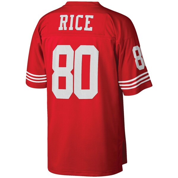 Men's Mitchell & Ness Jerry Rice Scarlet San Francisco 49ers Big & Tall 1990 Retired Player Replica Jersey 4 Men's Mitchell & Ness Jerry Rice Scarlet San Francisco 49ers Big & Tall 1990 Retired Player Replica Jersey