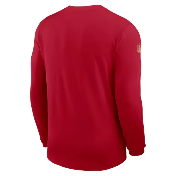 Men's Nike Scarlet San Francisco 49ers Sideline Coach UV Dri-FIT Long Sleeve Shirt