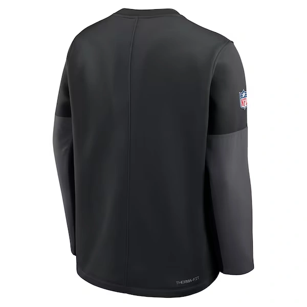 Men's Nike Black San Francisco 49ers Sideline Coach Therma-FIT Long Sleeve T-Shirt
