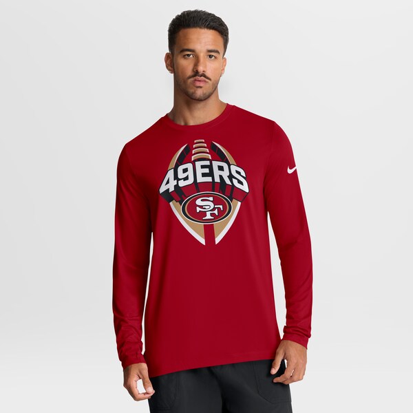Men's Nike Scarlet San Francisco 49ers Primetime Legend Icon Performance Long Sleeve T-Shirt