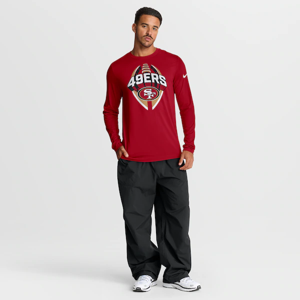 Men's Nike Scarlet San Francisco 49ers Primetime Legend Icon Performance Long Sleeve T-Shirt