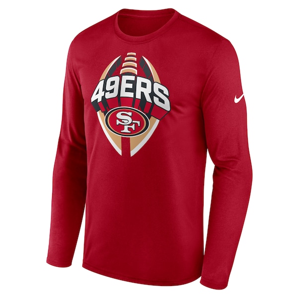Men's Nike Scarlet San Francisco 49ers Primetime Legend Icon Performance Long Sleeve T-Shirt