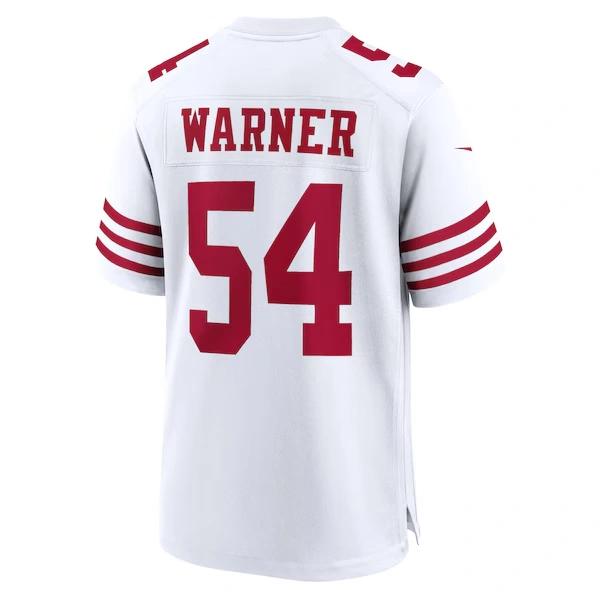 Men's Nike Fred Warner White San Francisco 49ers Player Game Jersey