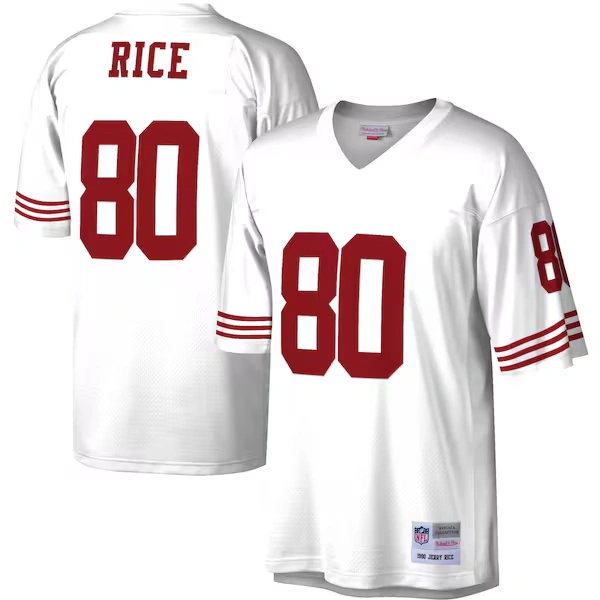 Men's Mitchell & Ness Jerry Rice White San Francisco 49ers Legacy Replica Jersey
