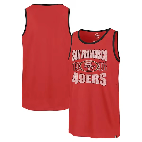 Men's '47 Scarlet San Francisco 49ers Upload Franklin Tank Top