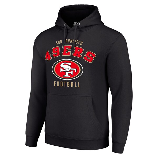 Unisex Starter Black San Francisco 49ers Logo Pullover Hoodie