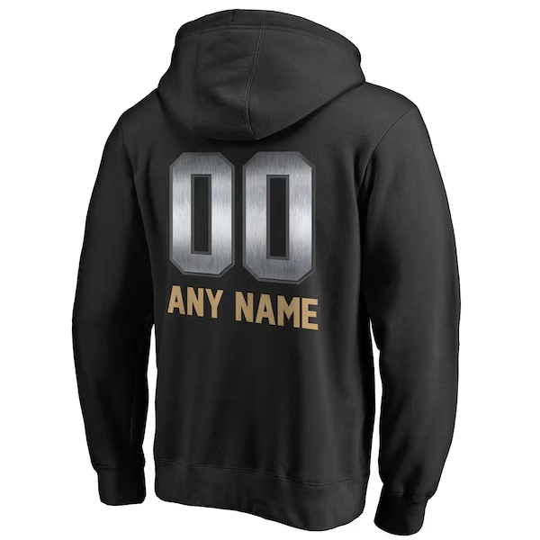 Men's Black San Francisco 49ers Personalized Midnight Mascot Pullover Hoodie