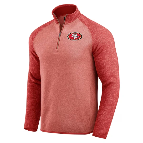 Men's Darius Rucker Collection by Fanatics Scarlet San Francisco 49ers Tonal Quarter-Zip Jacket