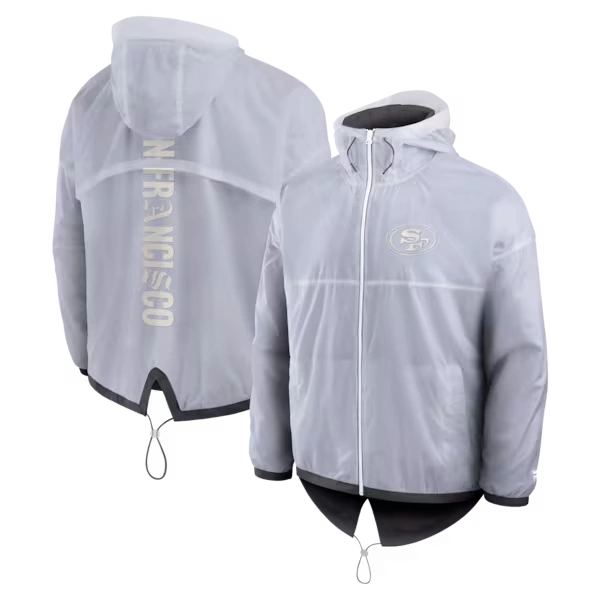 Men's Fanatics White San Francisco 49ers Type Play Down Full-Zip Jacket