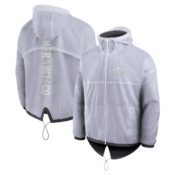 Men's Fanatics White San Francisco 49ers Type Play Down Full-Zip Jacket
