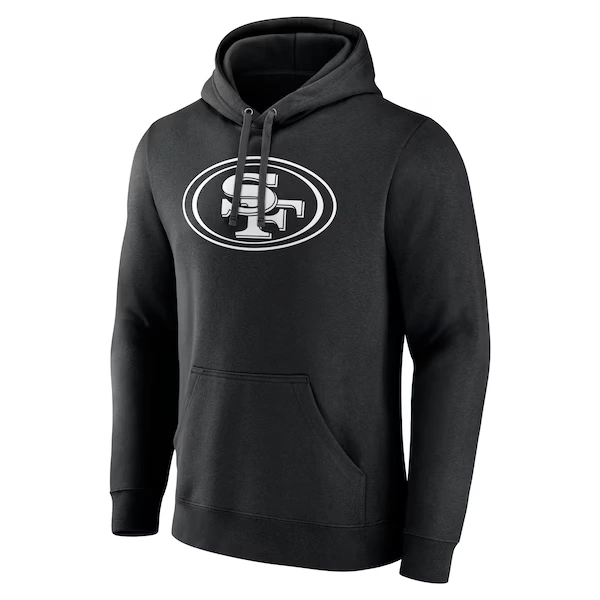 Men's Black San Francisco 49ers Personalized Name & Number Pullover Hoodie