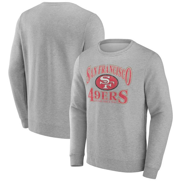 Men's Gray San Francisco 49ers Playability Pullover Sweatshirt