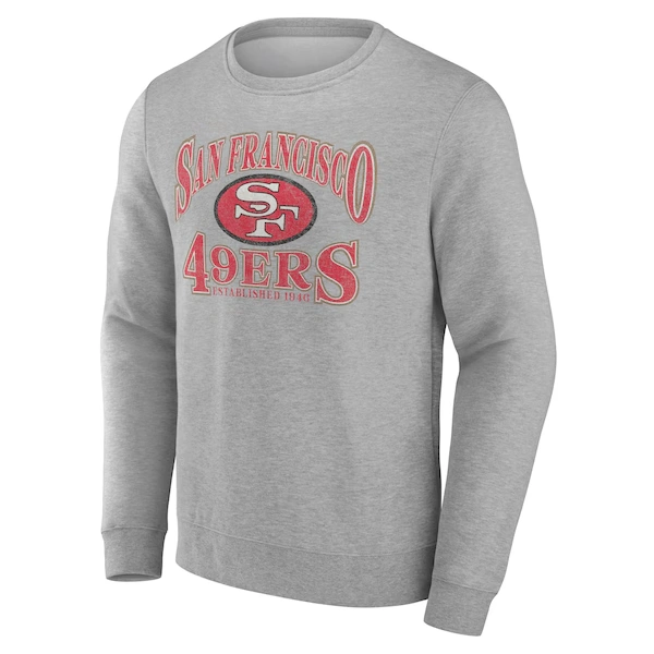 Men's Gray San Francisco 49ers Playability Pullover Sweatshirt