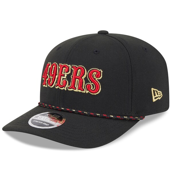 Men's New Era  Black San Francisco 49ers 2025 Rivalries Collection Sideline 9SEVENTY Adjustable Hat