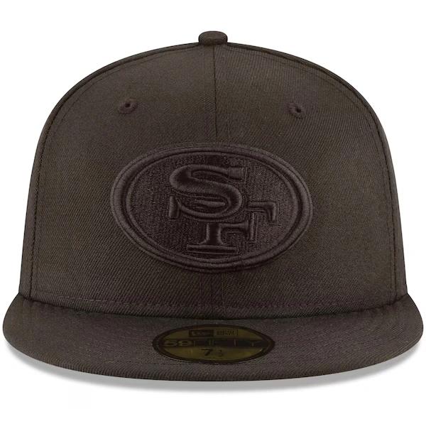 Men's New Era San Francisco 49ers Black on Black 59FIFTY Fitted Hat