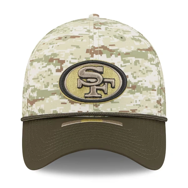 Men's New Era  Camo San Francisco 49ers 2025 Salute to Service 39THIRTY Flex Hat