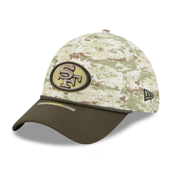 Men's New Era  Camo San Francisco 49ers 2025 Salute to Service 39THIRTY Flex Hat
