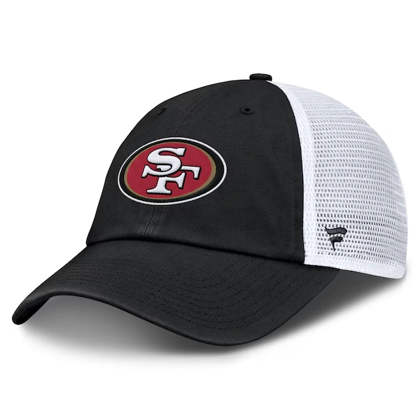 Men's Fanatics Black/White San Francisco 49ers Trucker Adjustable Hat