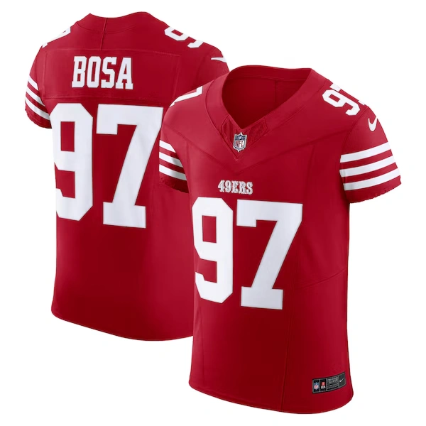 Men's Nike Nick Bosa Scarlet San Francisco 49ers  Vapor F.U.S.E. Elite Jersey