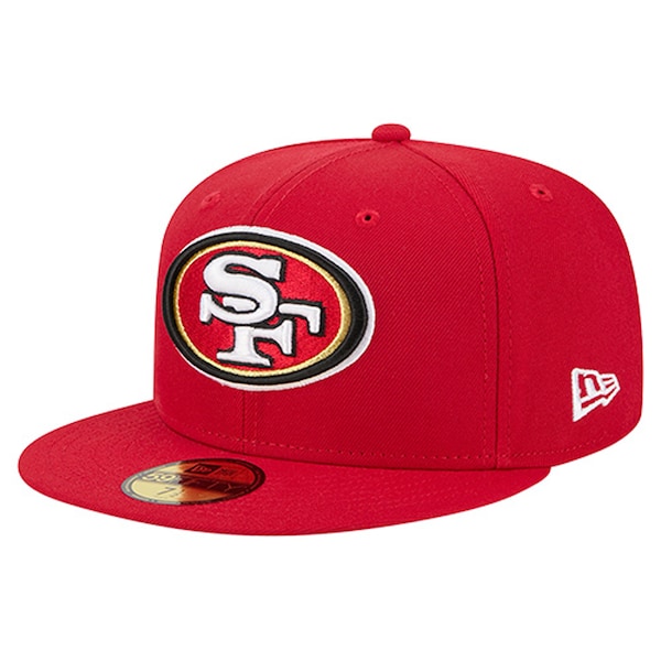 Men's New Era  Scarlet San Francisco 49ers Group Chat 59FIFTY Fitted Hat