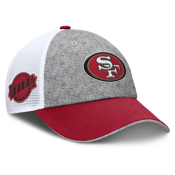 Men's Fanatics Gray/Scarlet San Francisco 49ers Option Trucker Adjustable Hat