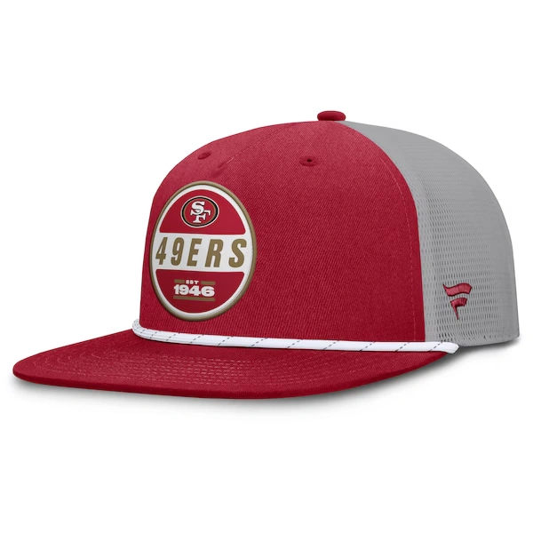 Men's Fanatics Scarlet/Gray San Francisco 49ers Edge Rush Trucker Adjustable Hat