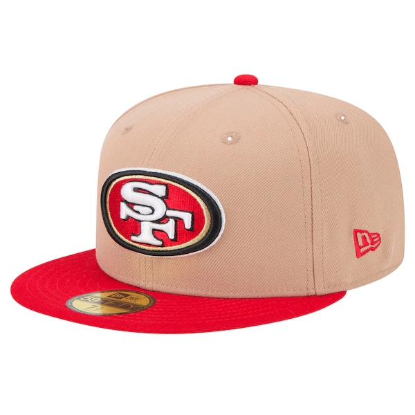Men's New Era Tan San Francisco 49ers   Logo Main 59FIFTY Fitted Hat