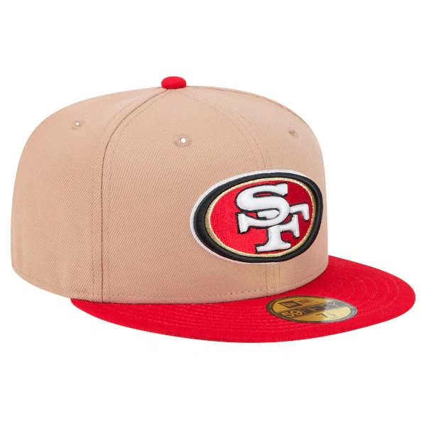 Men's New Era Tan San Francisco 49ers   Logo Main 59FIFTY Fitted Hat