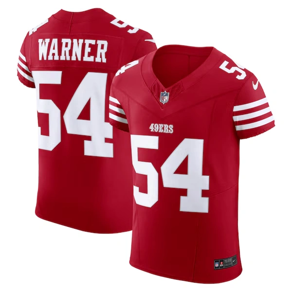Men's Nike Fred Warner Scarlet San Francisco 49ers  Vapor F.U.S.E. Elite Jersey