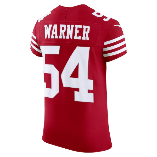 Men's Nike Fred Warner Scarlet San Francisco 49ers  Vapor F.U.S.E. Elite Jersey