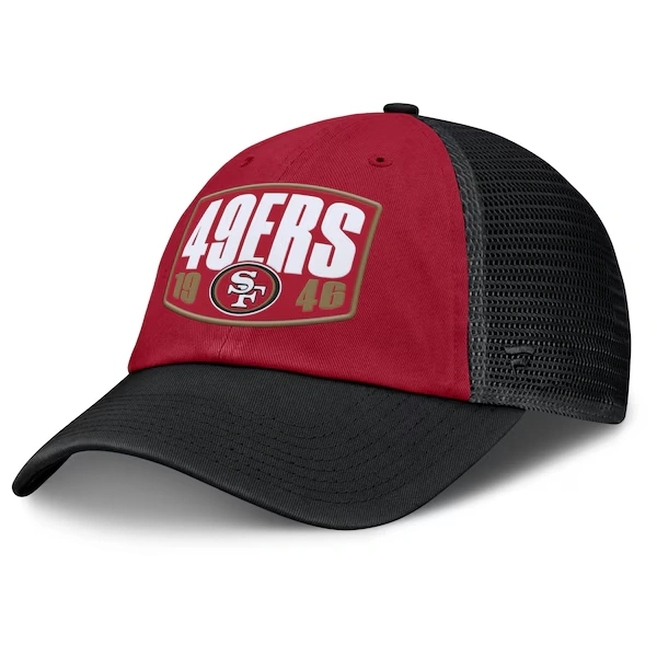 Men's Fanatics Scarlet/Black San Francisco 49ers Franchise Trucker Adjustable Hat