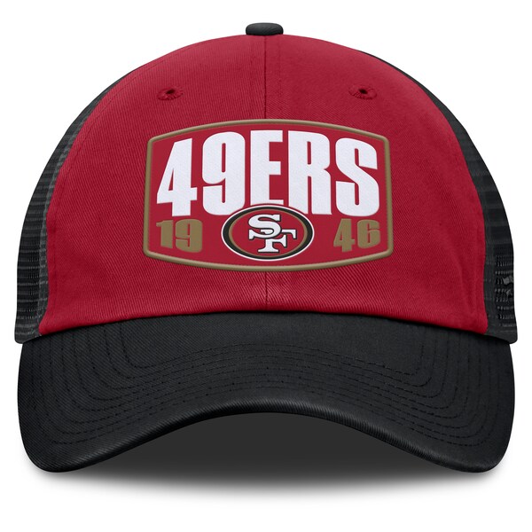 Men's Fanatics Scarlet/Black San Francisco 49ers Franchise Trucker Adjustable Hat