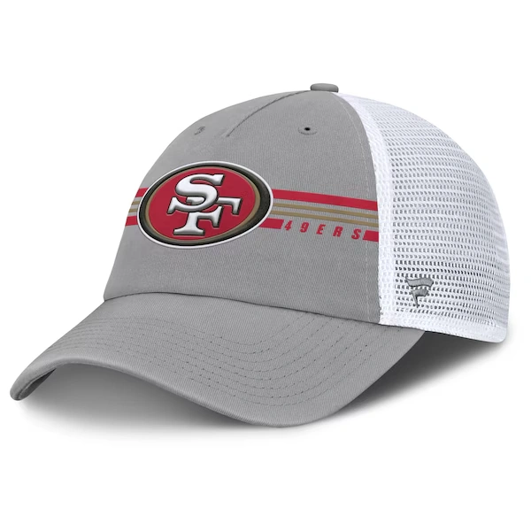 Men's Fanatics  Gray San Francisco 49ers Singleback Trucker Adjustable Hat