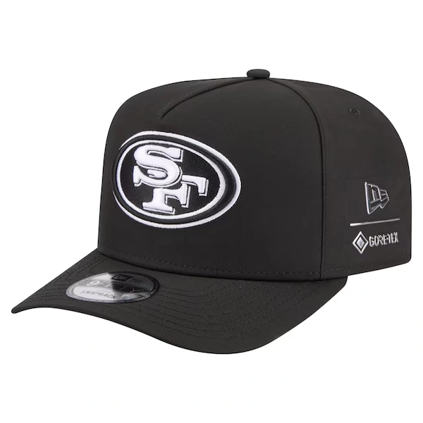 Men's New Era Black San Francisco 49ers Gore-Tex A-Frame 9FIFTY Adjustable Hat