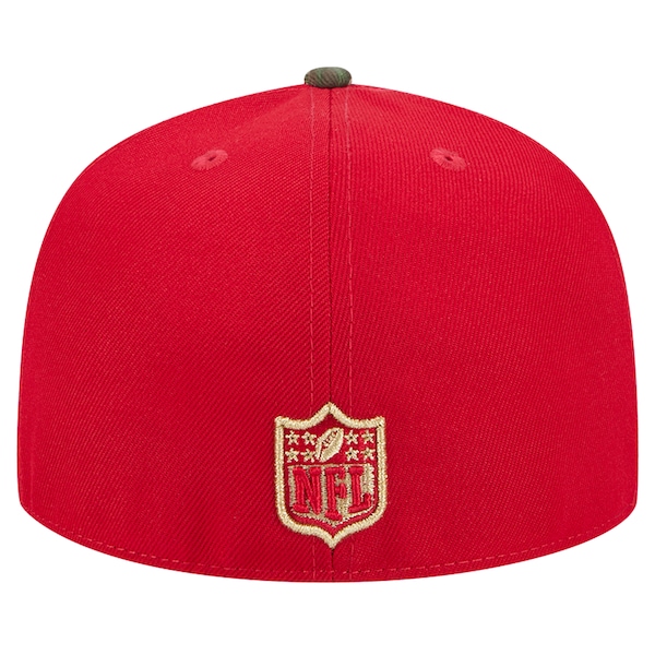 Men's New Era Scarlet San Francisco 49ers Active Two-Tone Camo 59FIFTY Fitted Hat