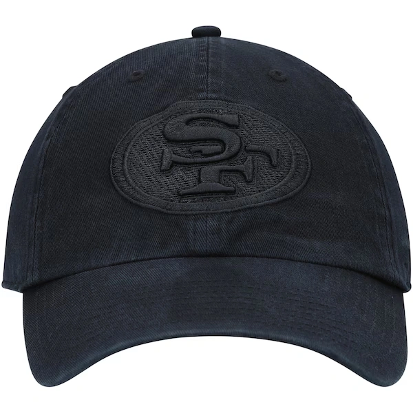 Men's '47 Black San Francisco 49ers Team Tonal Clean Up Adjustable Hat 3 Men's '47 Black San Francisco 49ers Team Tonal Clean Up Adjustable Hat