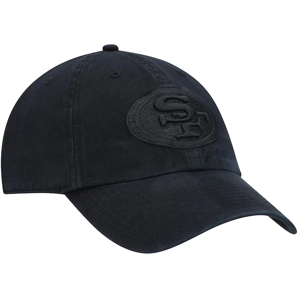 Men's '47 Black San Francisco 49ers Team Tonal Clean Up Adjustable Hat 4 Men's '47 Black San Francisco 49ers Team Tonal Clean Up Adjustable Hat