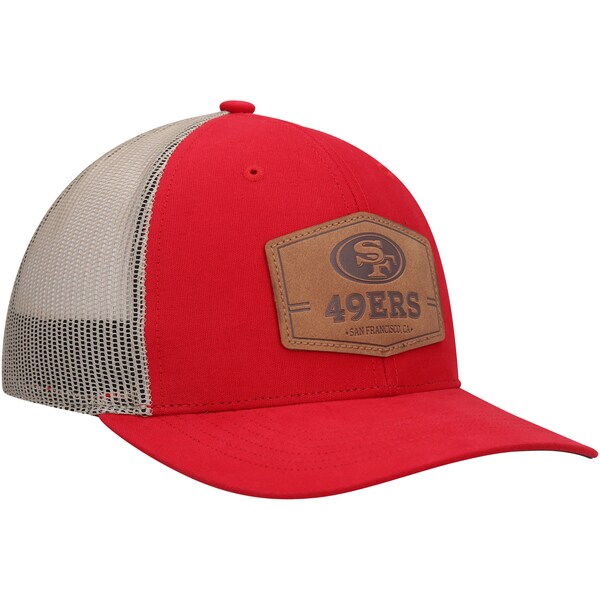 Men's '47 Scarlet/Natural San Francisco 49ers Rawhide Trucker Adjustable Hat
