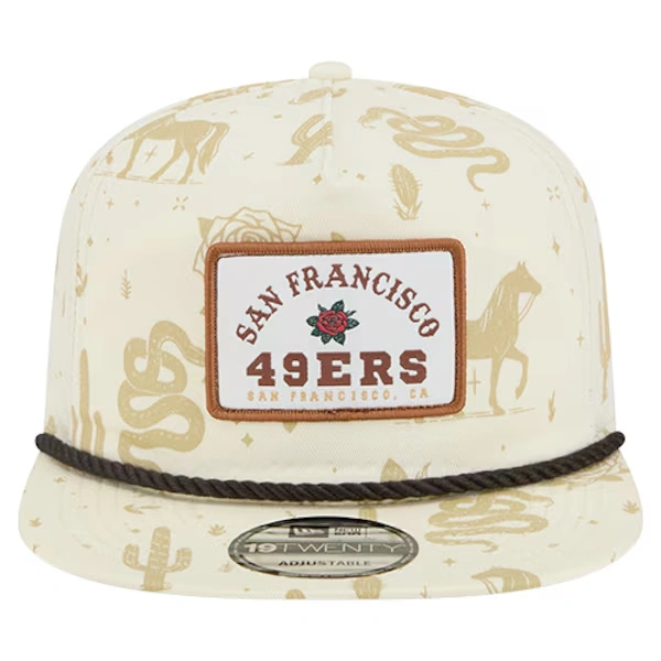 Men's New Era  Cream San Francisco 49ers Desert Rose 19TWENTY Adjustable Hat