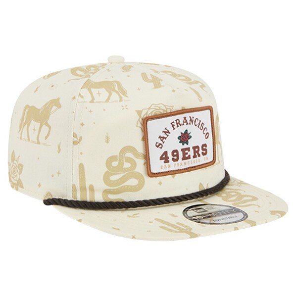 Men's New Era  Cream San Francisco 49ers Desert Rose 19TWENTY Adjustable Hat