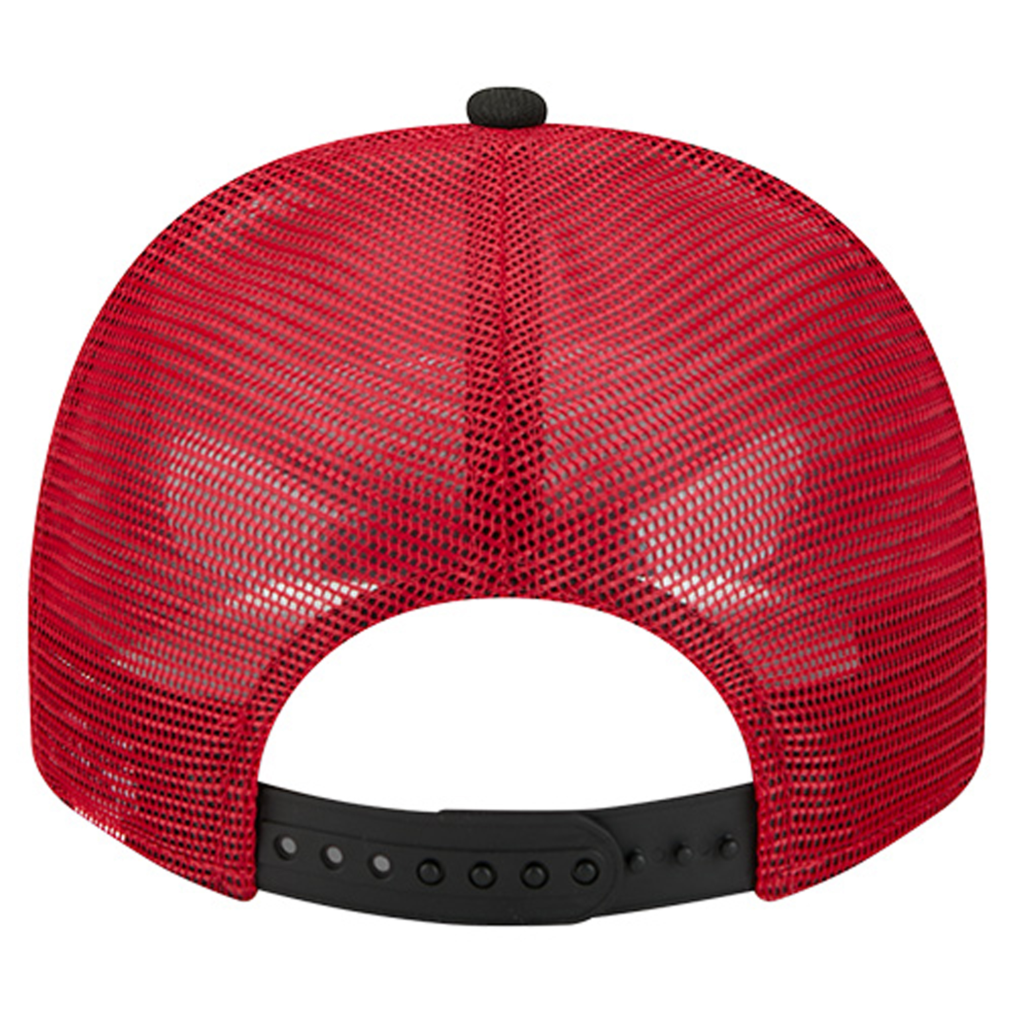 Men's New Era Cream/Scarlet San Francisco 49ers Banner A-Frame 9FIFTY Trucker Snapback Hat 5 Men's New Era Cream/Scarlet San Francisco 49ers Banner A-Frame 9FIFTY Trucker Snapback Hat
