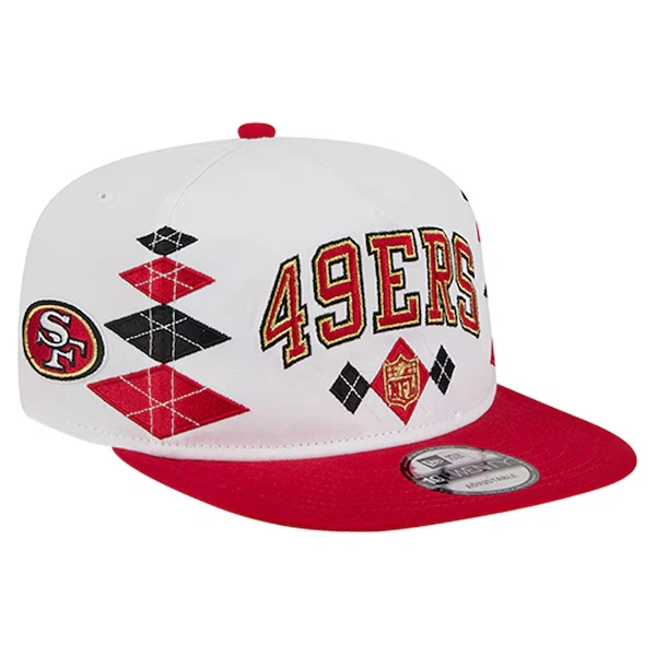 Men's New Era White San Francisco 49ers Argyle 19TWENTY Adjustable Hat