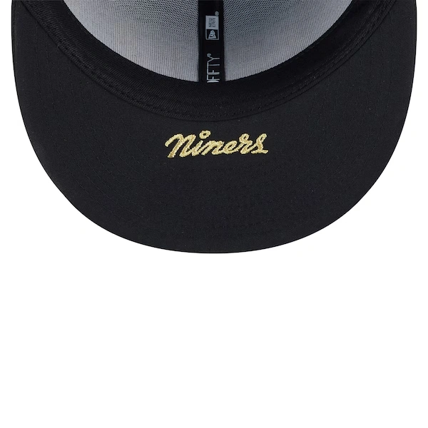 Men's New Era  Black San Francisco 49ers 2025 Rivalries Collection Sideline Rope 59FIFTY Fitted Hat