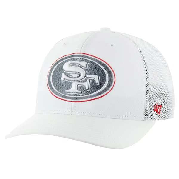Men's '47 White San Francisco 49ers Snowball Trophy Stretch Fit Hat