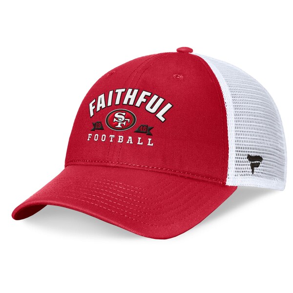 Men's Fanatics Scarlet San Francisco 49ers Timeout Trucker Adjustable Hat