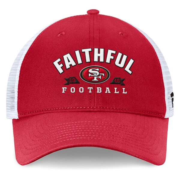 Men's Fanatics Scarlet San Francisco 49ers Timeout Trucker Adjustable Hat