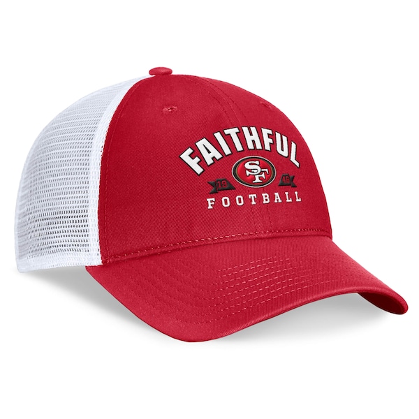 Men's Fanatics Scarlet San Francisco 49ers Timeout Trucker Adjustable Hat